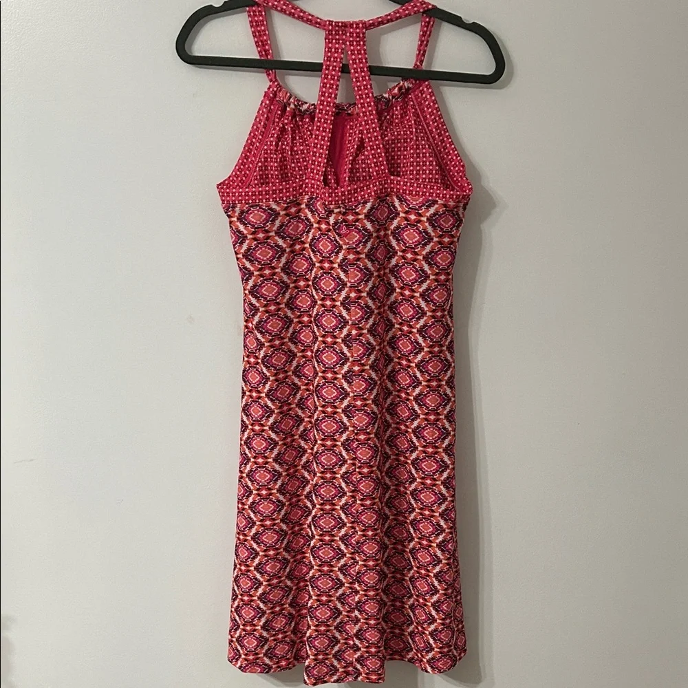 Prana Dress Women’s XL Pink Quin Geometric Mini Stretch Outdoor - Picture 4 of 15